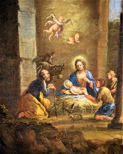 Paysage arcadien avec Nativitè